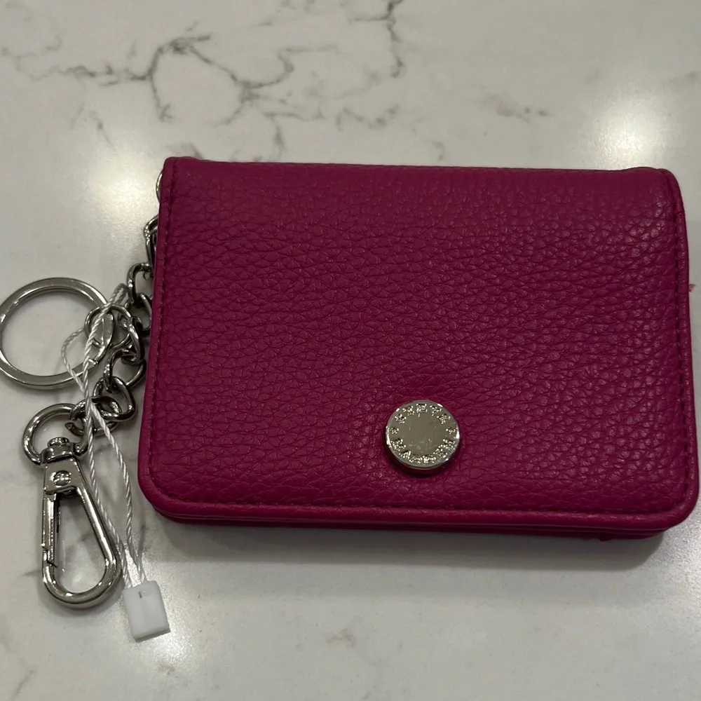 Steve Madden Fuchsia Keychain Card Holder
